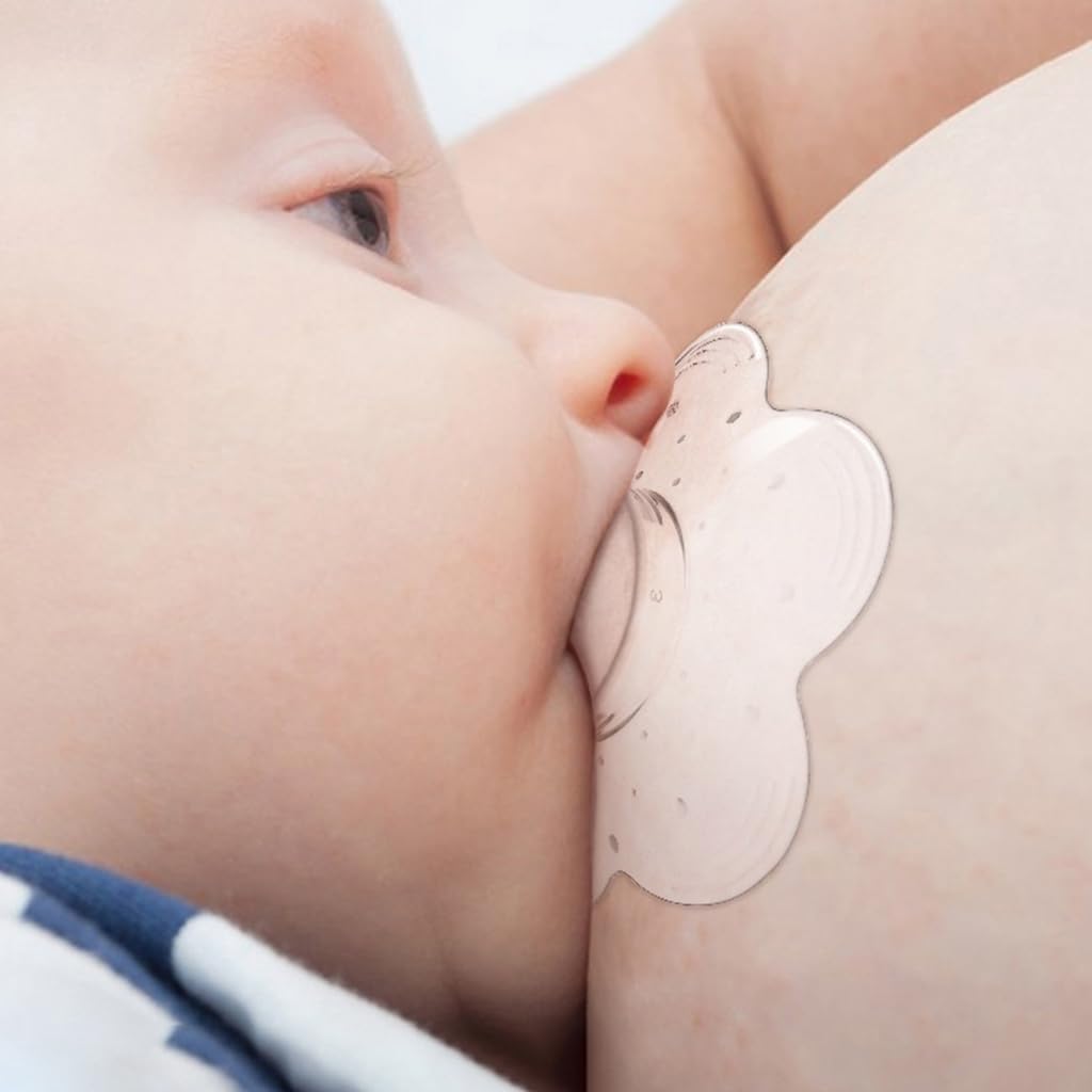 SNOWIE SOFT Breast Shells for Breastfeeding Food-Grade Soft Silicone Nipple Protector for Breastfeeding, BPA Free Silicone Nipple Cap Soft & Reusable with Storage Case, Universal Size