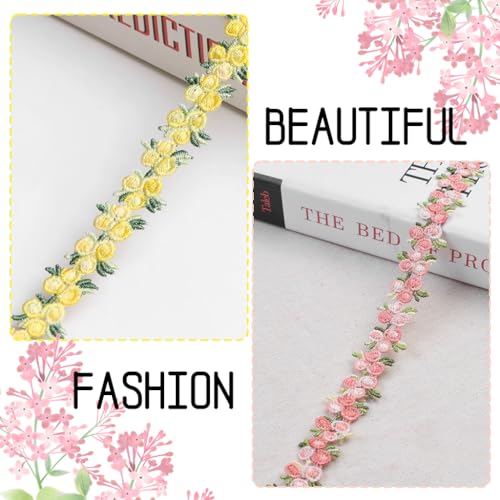 SANNIDHI® Bra Straps for Women Fancy Embroidered Floral Strap 2 Pairs 1.8cm Width Adjustable Replacement for Off Shoulder Tops Dress Evening 2 PCS