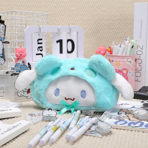 Climberty® Cartoon Pencil Pouch Cinnamoroll Case Soft Plush Zipper Stationeries Organizer School Gift Children's Day for Girls 2PCS