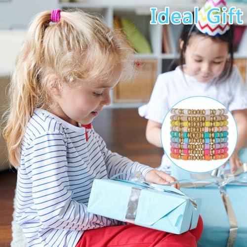 SANNIDHI® Bracelet for Girls - Bohemian Stackable Friendship Surfer Clay Beaded Bracelets