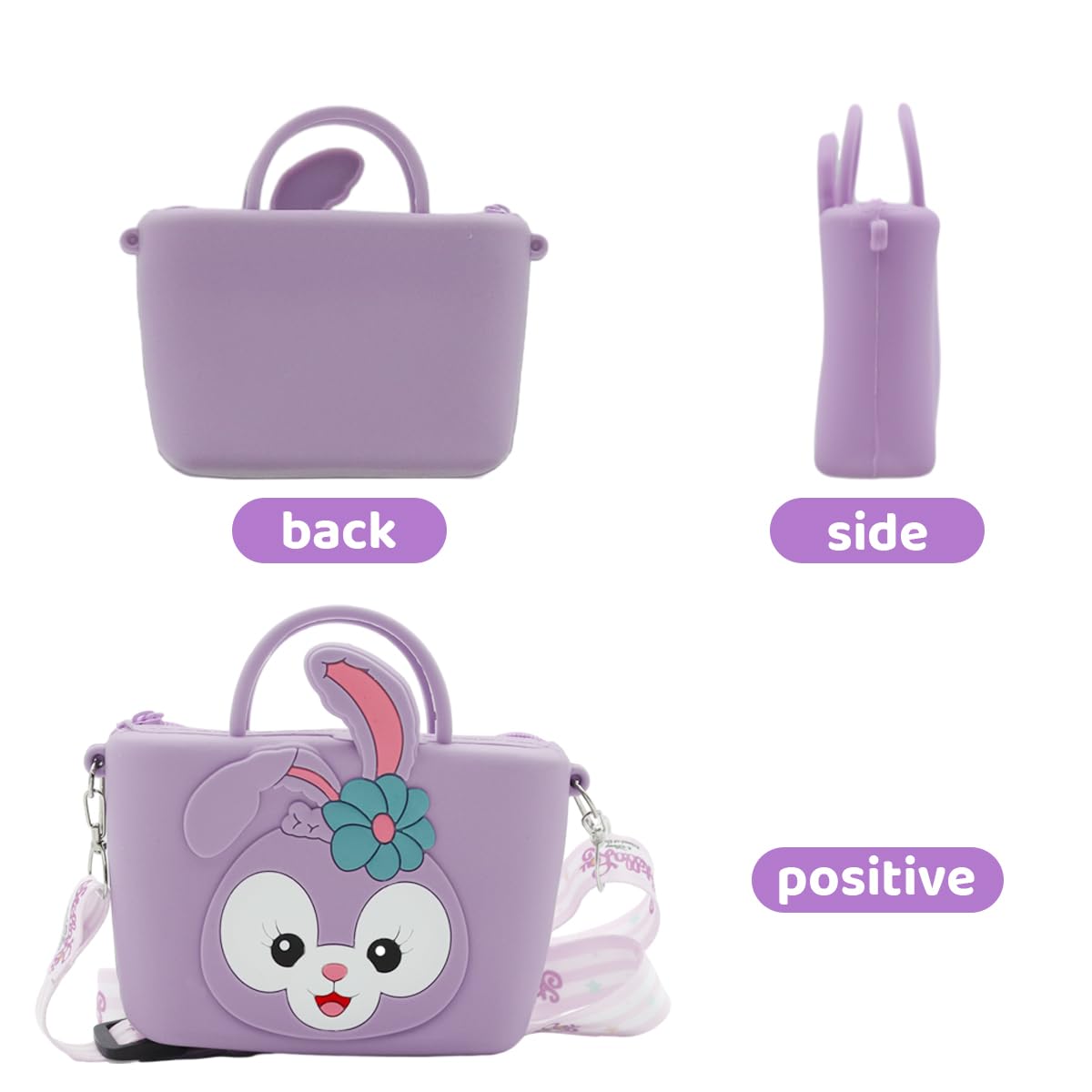 PALAY Mini Stella-Lou Silicone Cute Sling Bag for Girls Kids, Kawaii Handbag for Kids Cute Crossbody Bags Coin Bag Christmas Gift