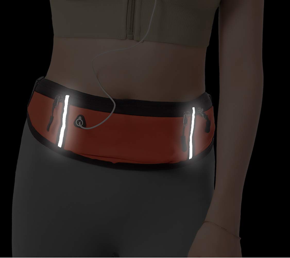GUSTAVE Belt Bag for Men Women Running with Clear Phone Window, Waterproof and Reflective Waist Bag for Workouts, Exercise, Cycling, Travel, Waist pouch for Keep Keys, Earbuds, Phone under 7in