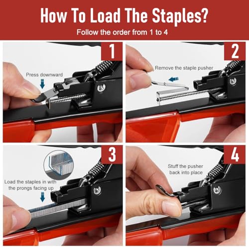 HASTHIP 6 Roll Plant Tying Tapes/1 Box Staple - Gardening Grafting Tape Replacement - Garden Branch Tying Machine Accessories - Garden Plant Tying Machine Accessories - Garden Tying Tape Tool