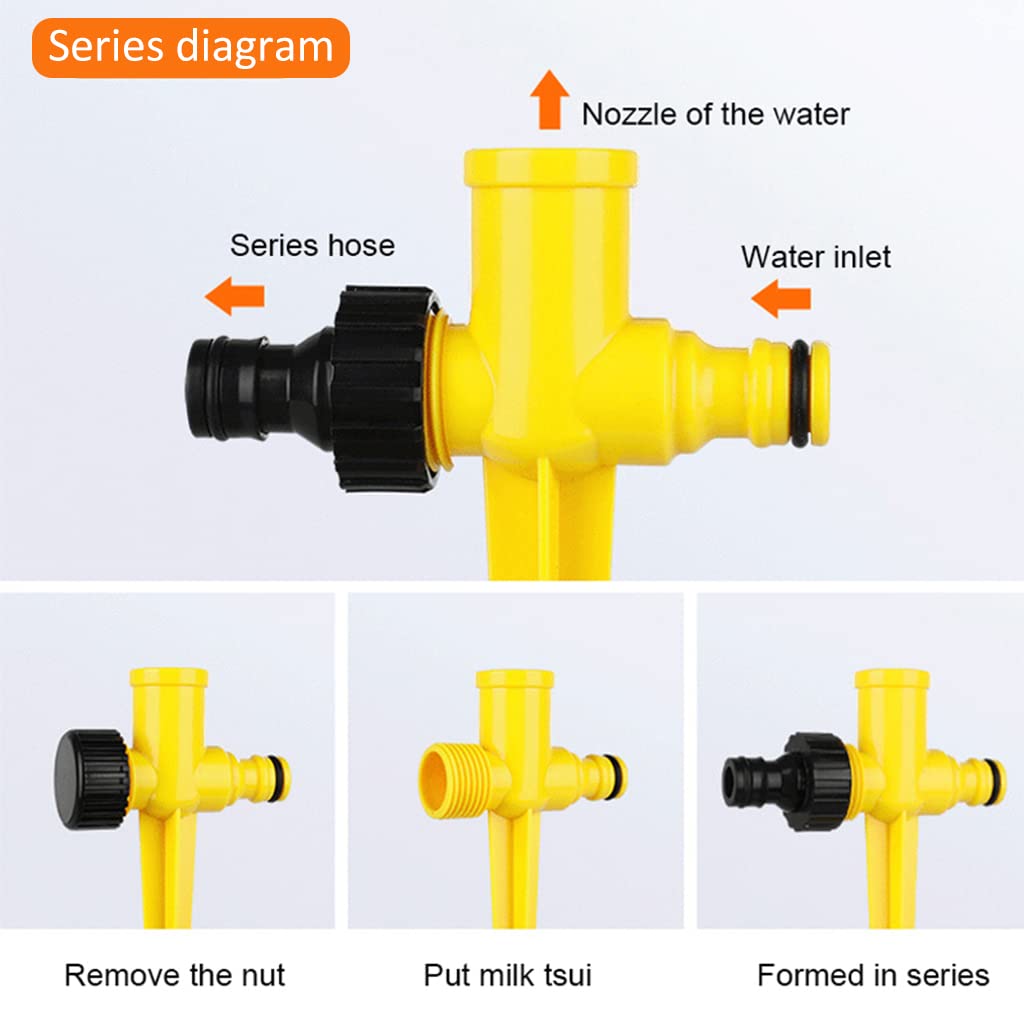 HASTHIP Garden Sprinker for Garden Agriculture Watering, 360° Rotating Irrigation Sprinkler Adjustable Irrigation Angle Sprinkler, Gardening Watering Systems for Outdoor Grass Garden Yard Lawns