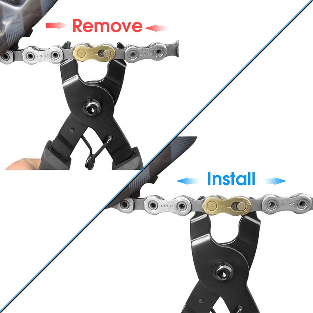 Serplex® Bike Link Plier 2 In 1 Bike Link Plier for Bike Link Opener Closer Plier Bike Chain Installation Tool Bike Link Remover Tool Universal Bike Link Plier Compatible with all Speed Chains