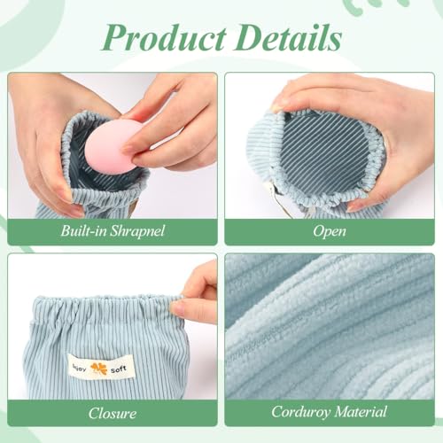 MAYCREATE® Small Makeup Pouch Bag Coin Purse 8PCS Soft Corduroy Make Up for Woman Storage Travel Lipstick Pouches Women Girls Jewelry Organizer Easy Squeeze Open