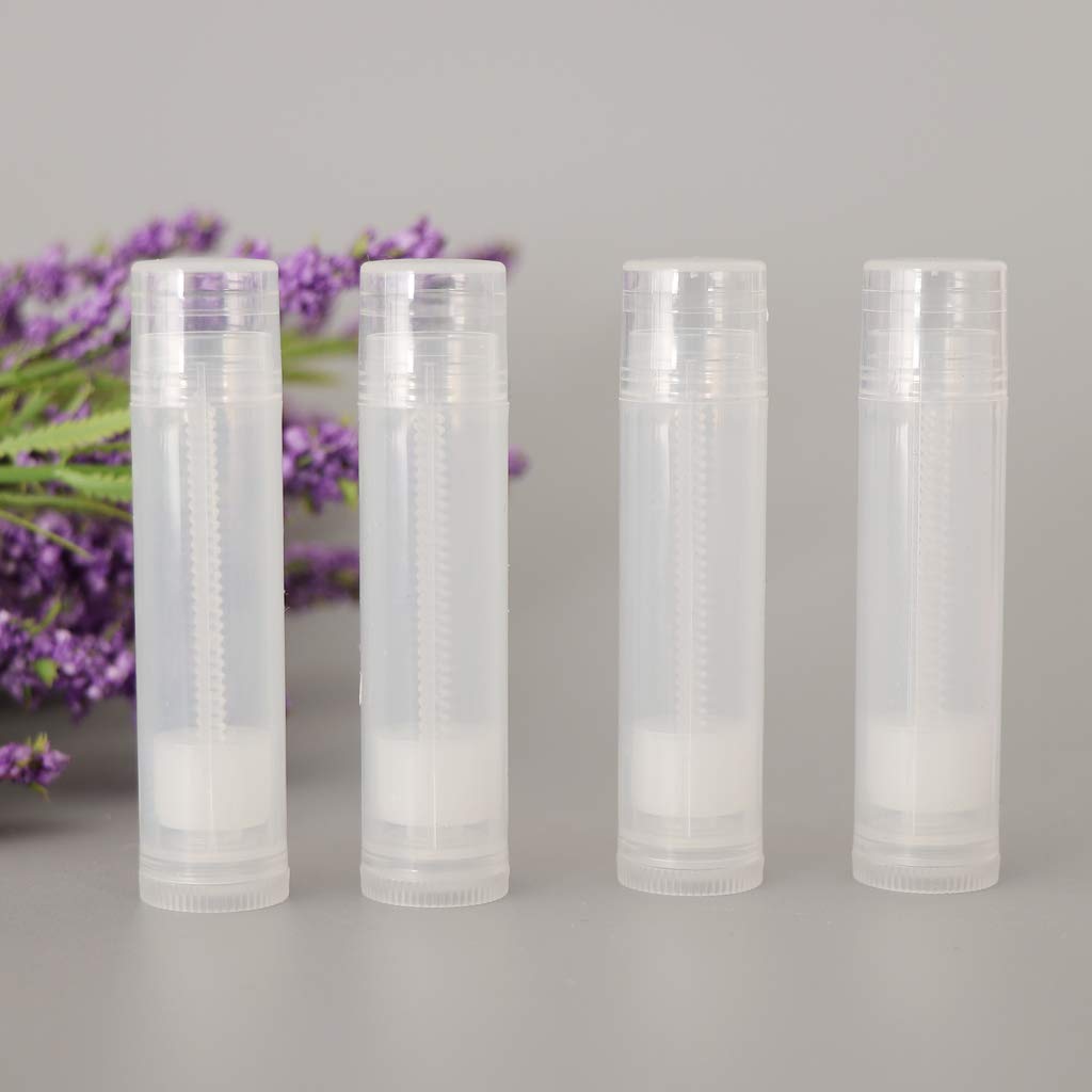 MAYCREATE Phenovo 25 Pieces 5g Clear Empty Plastic Lip Gloss Lip Balm Cream Tubes Lipstick Refillable Bottles Cosmetic Containers Set