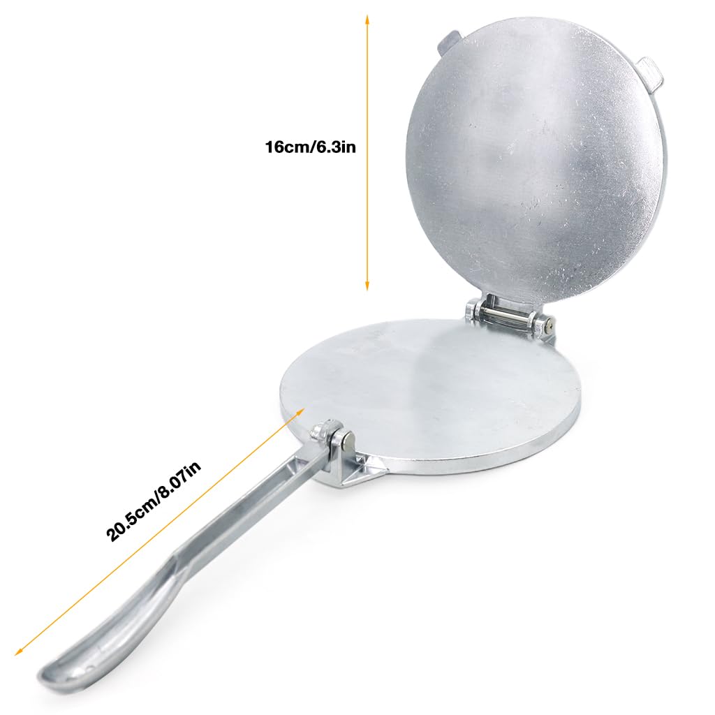 HASTHIP Kitchen Paratha Press Maker 6.3 inches Diameter Aluminum Alloy Puri Press Maker Perfect Round Shape Dough Press Maker for Roti, Thepla, Parotta, Paratha, Poori