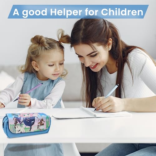FANCYKU Spy x Family Pencil Case, Anime Pencil Pouch, Cartoon Prints Pen Pouch, Large Capacity PU Pencil Bag Stationery Organizer, Students Gift Children's Day Gift School Gift