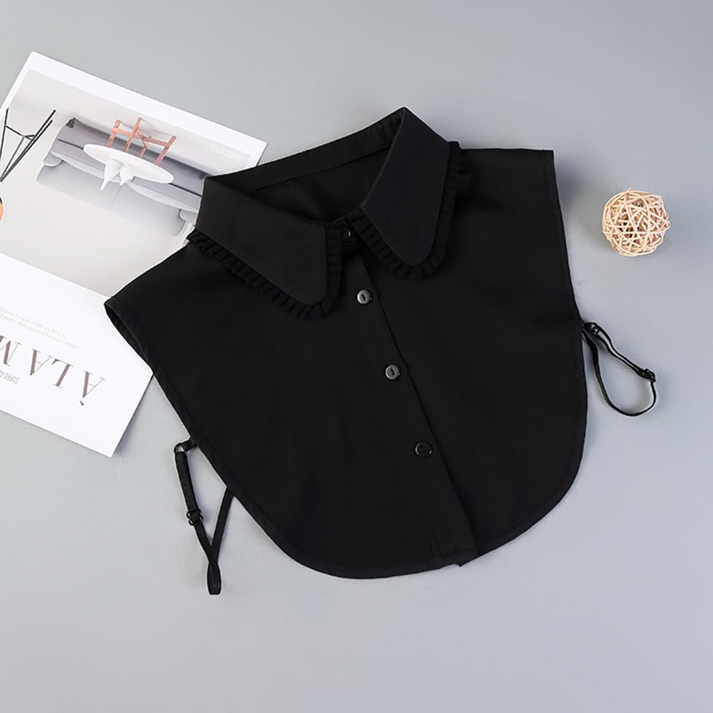 PALAY Women Fake Collar for Shirt Button Up Black Shirt Collar for Dress Blouse Women Fake Collar Black Shirt Collar for Tops