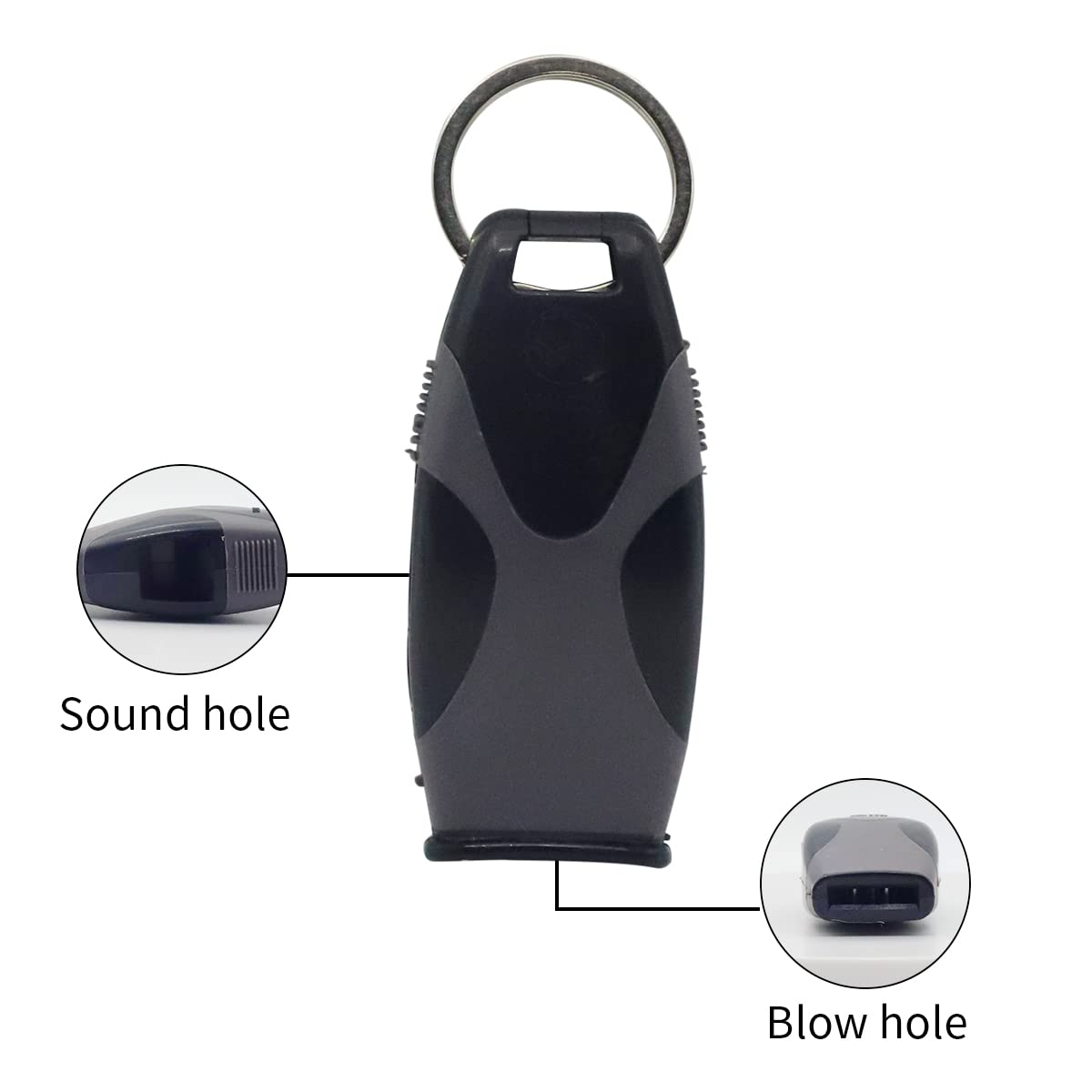 Proberos Whistle for Sports Coach,Sports Whistles with Lanyard, Whistle for Coach,Football Coach, Boxing Referee (Black)