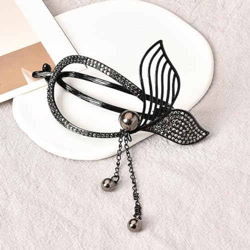 PALAY Girls Hair Clips 2pcs Pearl Hairpin Golden Hollow Out Chinese Fan Hair Clips for Women Girls Hair Accessories Gift for Girls