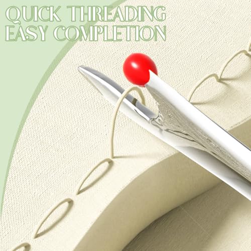 HASTHIP® 2 in 1 Needle Threader Seam Ripper, Automatic Sewing Machine Opening Machine Quilting Supplies Sewing Kit Rapid Sewing Machine Circular Sewing Machine, Green