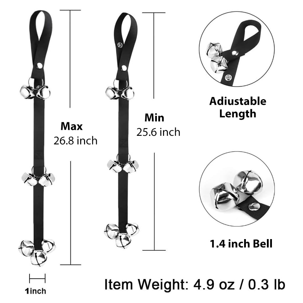 Qpets Dog Doorbell Training Bell Door Hanging Bell for Potty Training, Going Out, Simple Dog Training Bell for Behavior Training & Communication 85cm Long Training Bell for Puppies, Adult Dog