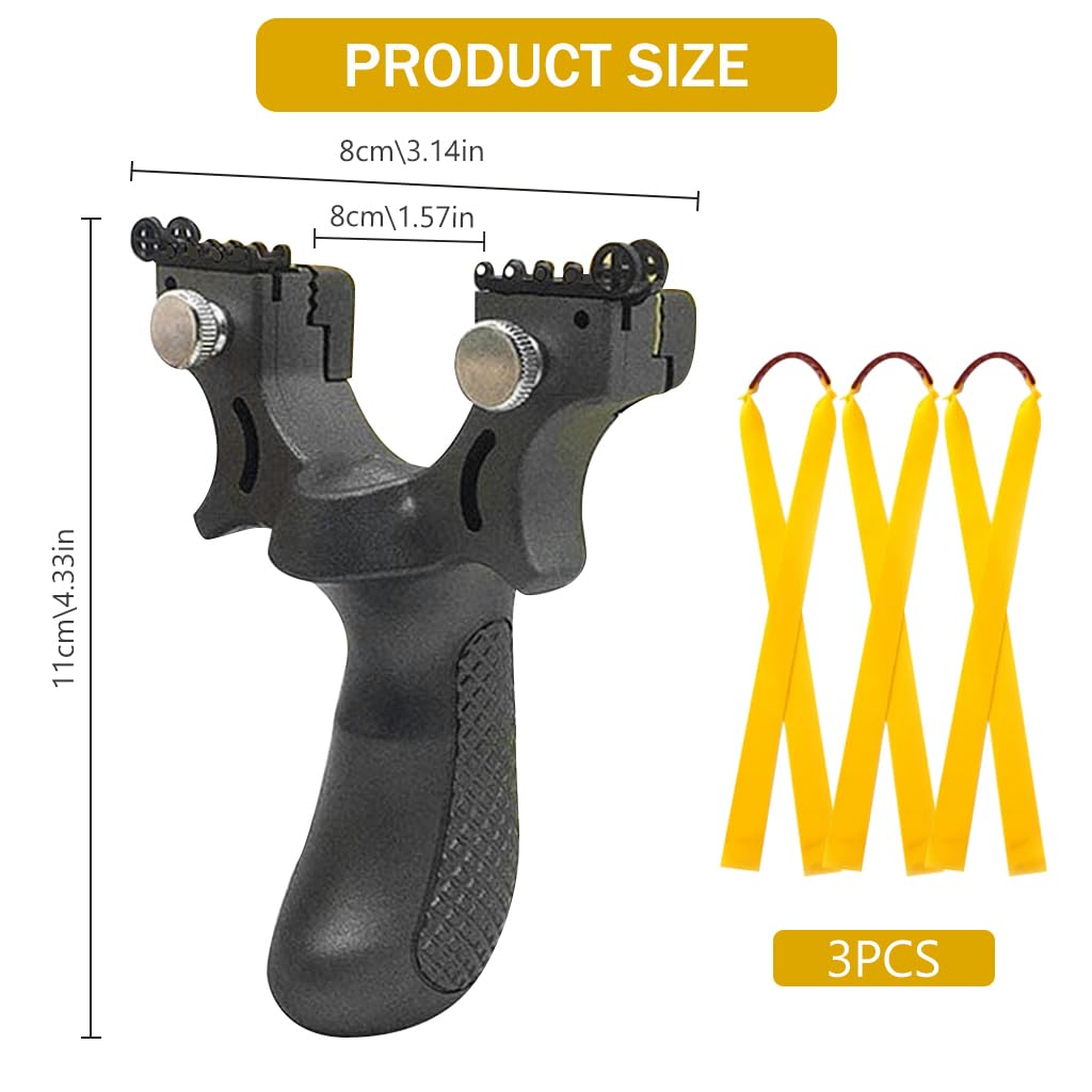 Proberos Slingshot with Aimer Points Outdoor Sling Shot Slingshot Adult Slingshot Set with 3 Rubber Bands, Premium Alloy Slingshot For Adult