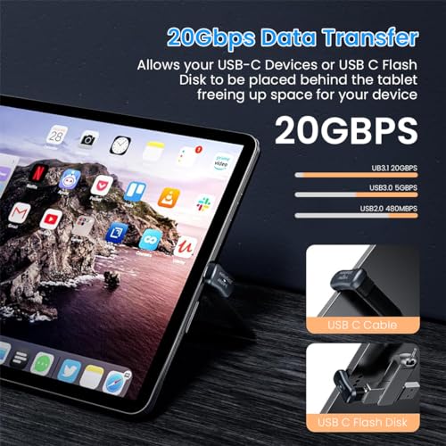 Verilux® USB C Adapter Type Male to Female 140W Fast Charging Support 4K 60Hz Data Sync Compatible for Phone MacBook Pro Air Steam Deck 3PCS