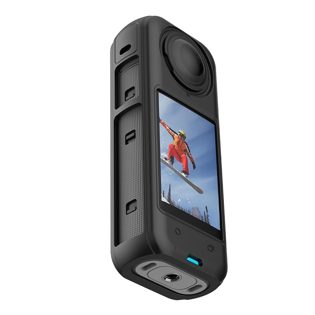 ZORBES Silicone Cover For Insta 360 X4 Silicone Protective Case Anti-Scratch Silicone Cover Anti-slip Snug-fit Silicone Housing Protective Cover for Insta 360 X4 Sports Camera, Not Include X4 Camera