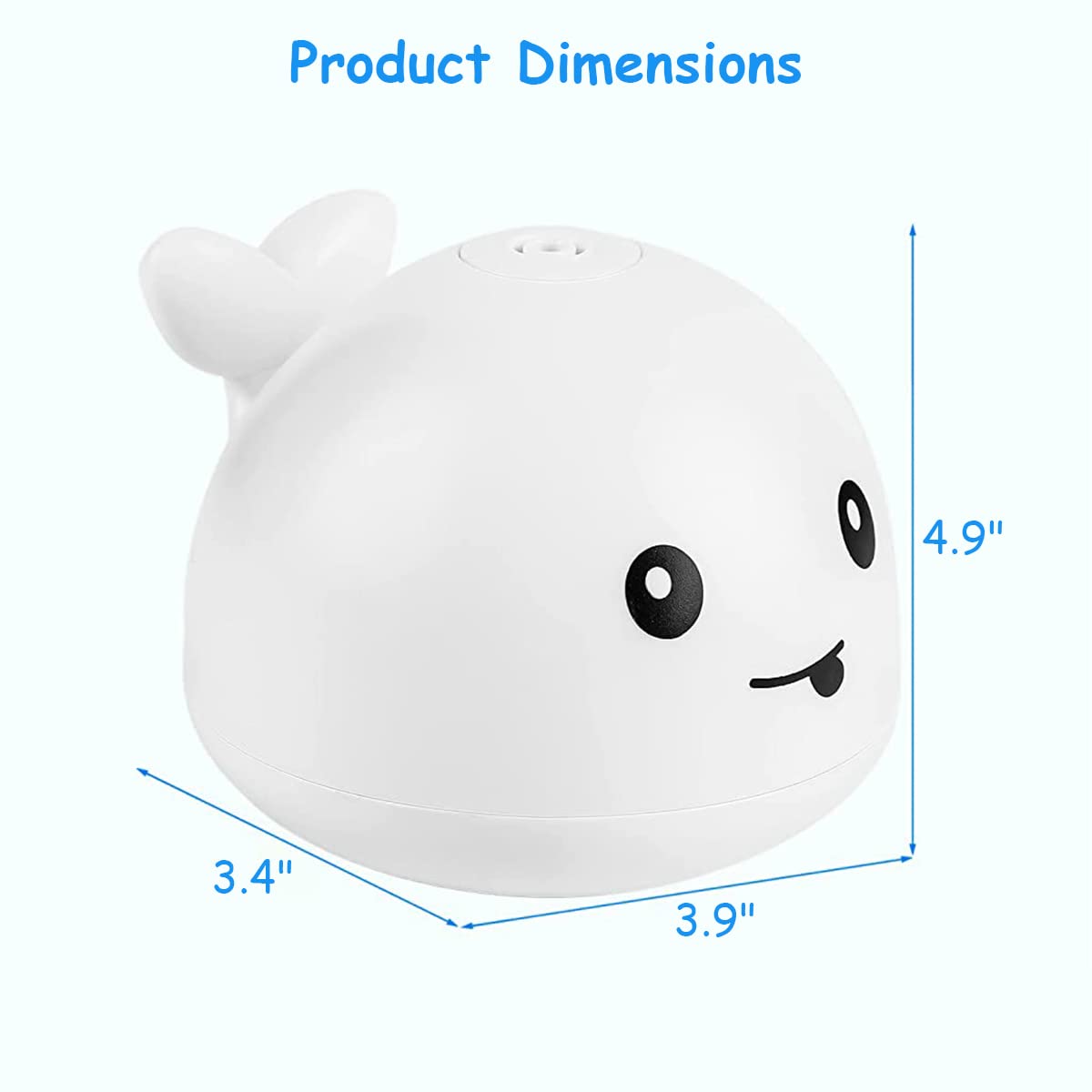 PATPAT Bath Toy for Kids Fun Glowing Whale Sprinkler Toy Color Light Toy Water Spraying Toy Pool Toy Bath Toy Battery Powered Shower Toy Gift for Boys and Girls 1-3 Years Old