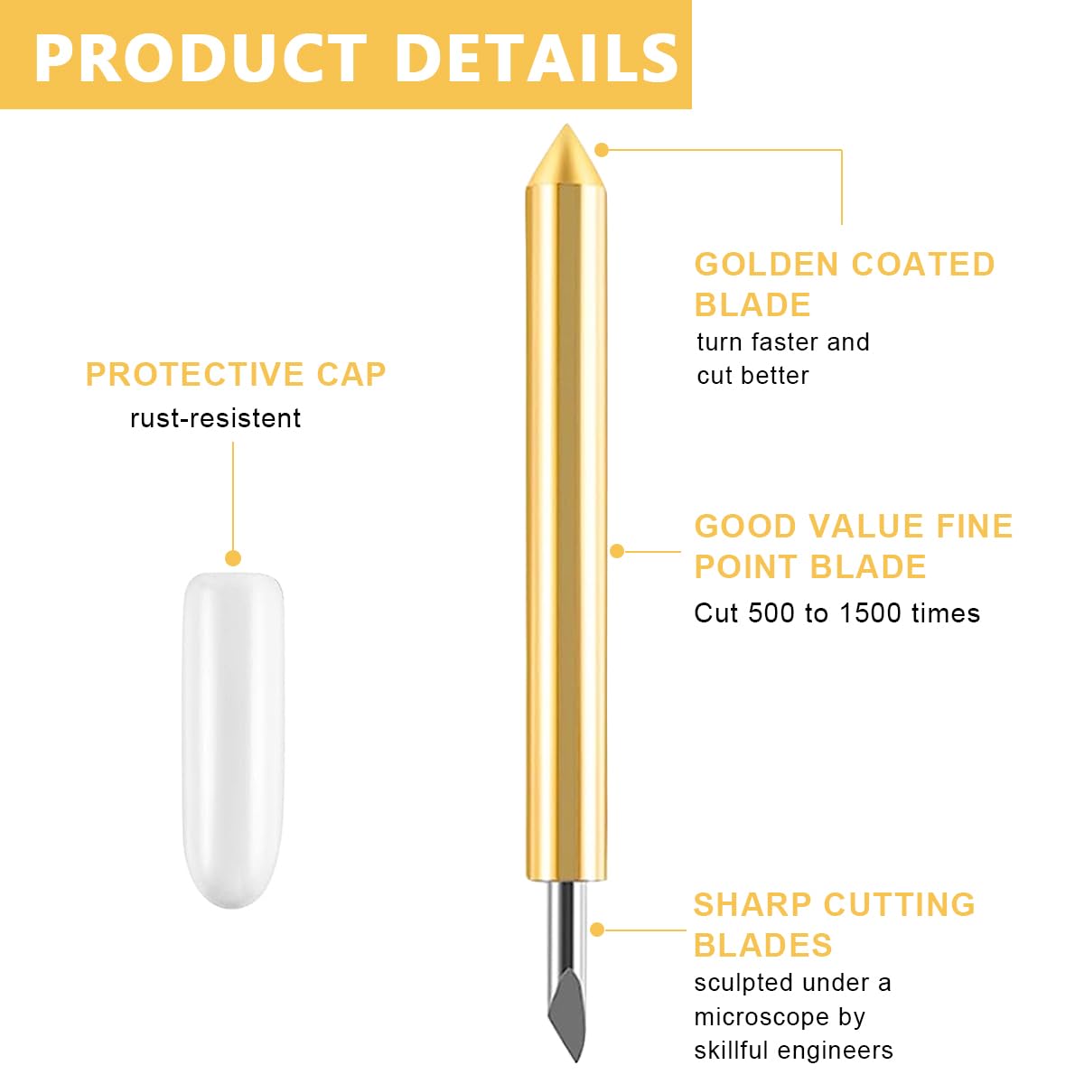 HASTHIP 10Pcs Fine Point Blades Compatible with Explore Air/Air 2/Explore Air 3/Cricut Maker/Maker 3 Cutting Machines, Premium Replacement Cutting Blades Fine Point Cutting Blades