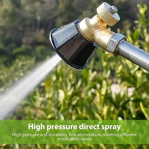 HASTHIP® Brass Sprayer Nozzle 2 Spray Modes Adjustable Pump with Windproof Cap High Pressure Vortex Suitable for Agriculture Garden Grass Sprinkling Multi-Function 2PCS