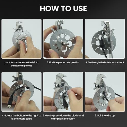 Serplex® Manual Handheld Wire Stripper with Multi-Cable Slots Includes 20PCS Stainless Steel Blades Tool Portable