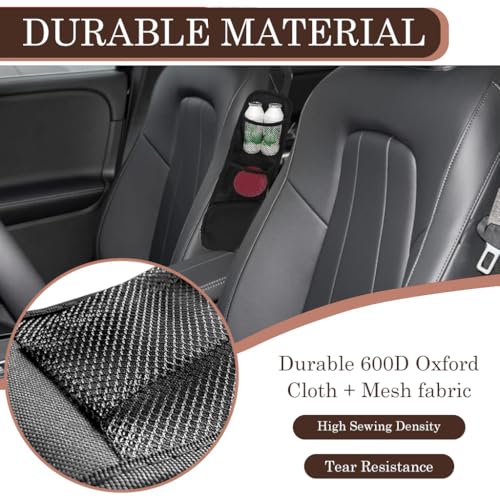 STHIRA® 4PCS Car Seat Side Organizer Hanging Bag Multi-Pocket Storage with Multifunctional Mesh Net Can Hold Mobile Phone Wallet Glasses Suitable for SUV