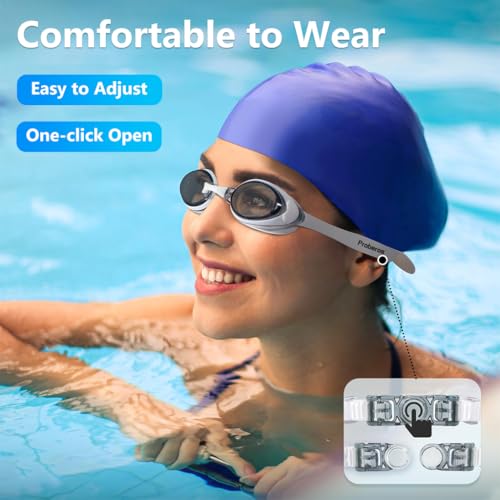 Proberos® Short-sighted Swimming Goggle for Man Women Nearsighted Silicone Waterproof Anti-Fog -3 Diopters 2 PCS