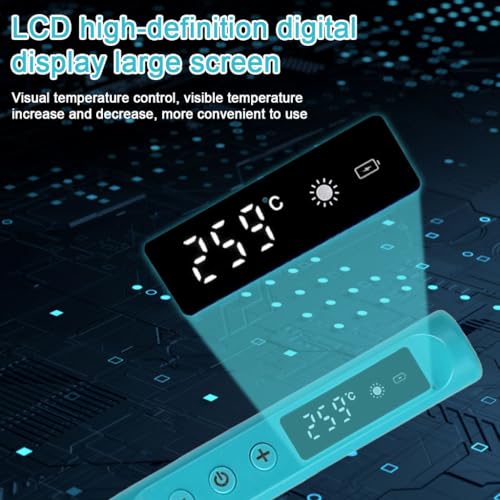 Serplex® USB Cordless Soldering Iron Pen Kit 12W LCD Electric 200-450°C Temperature Adjustment Quick Pre Heat Portable with Stand Tool Box 2PCS