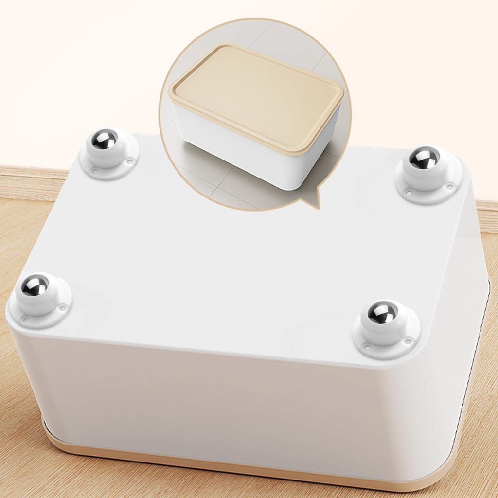 HASTHIP 4pcs Caster Wheel Self Adhesive Caster Wheel 360° Swivel Wheels for Furniture, Small Appliance, DIY Modification Moving Table Heavy Duty Caster Wheels 200Kg Loading Capacity, White