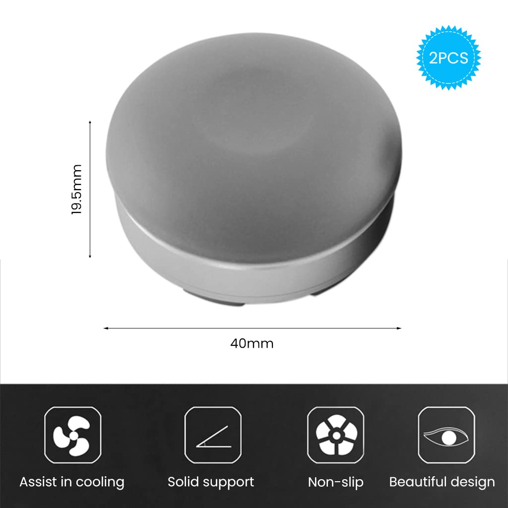 Verilux Laptop Cooling Pad, 2 Pack Portable Laptop Stand Foot for Elevation and Tilt, Providing 8 ° Tilt,Anti-Slip Silicone,Laptop Cooling Stand (Grey)