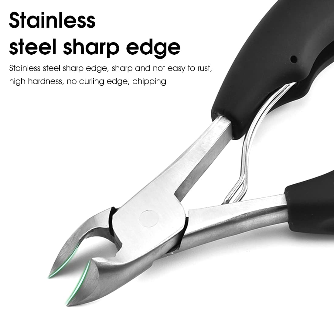 MAYCREATE Toenail Clippers for Thick Nails, Large Nail Clippers for Thick & Ingrown Toenails Podiatrist Toenail Clippers Stainless Steel Super Sharp Curved Blade Grooming Nail Tool