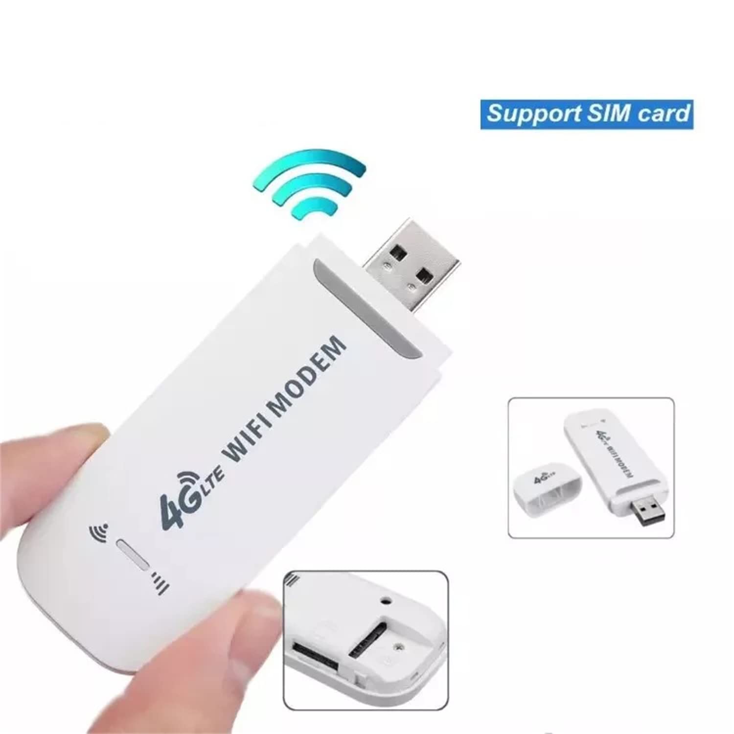 ZORBES 4G LTE USB Wireless Portable Router with up to 150Mbps Data Speed,Play Data Card&Plug
