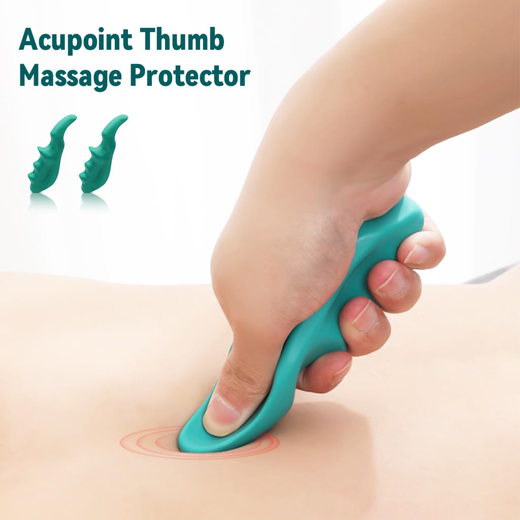 HANNEA Massage Thumb Saver Acupoint Massager for Deep Tissue Massage Thumb Protector Portable 5.2 inches Massage Thumb Saver Tool Therapists Use Prevent Hand Stain