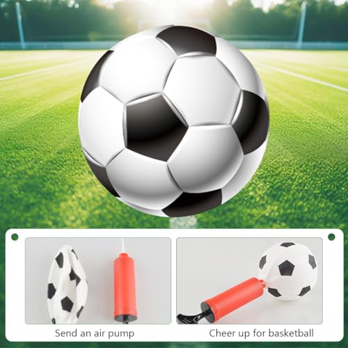 Proberos® Football Goals Kit Set of 6PCS Goal Target Nets DIY Assembly Small Outdoor Game with Inflatable Ball Toy Manual Pump Indoor