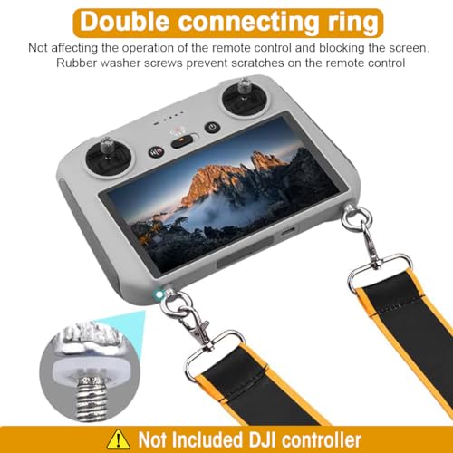 ZORBES® Neck Strap for Controller for DJI Mini 3 Pro Mini 4 Air 3 2S Mavic 22.8 inches Detachable with Attachment Rings Classic 2PCS