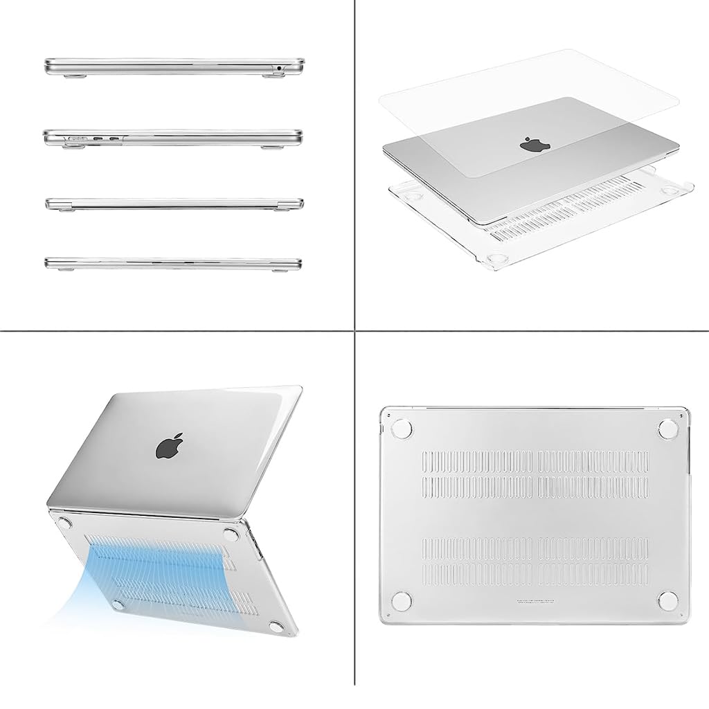 ZORBES Laptop Cover Case for MacBook Air 15 inch 2023 Release M2 Chip Model A2941 Clear Matte Protective Anti-scratch Case Laptop Cover Case for MacBook Air 15 inch 2023 Release A2941 M2