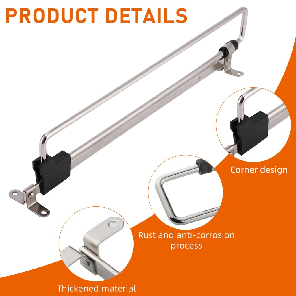 HASTHIP Wardrobe Organizer 19.69 Inches Pull Out Hanger Rail Space Saving Multi Hanger Organizer Hanging Rail for Wardrobe Modification Universal Screw Mounted Multi Hanger Organizer