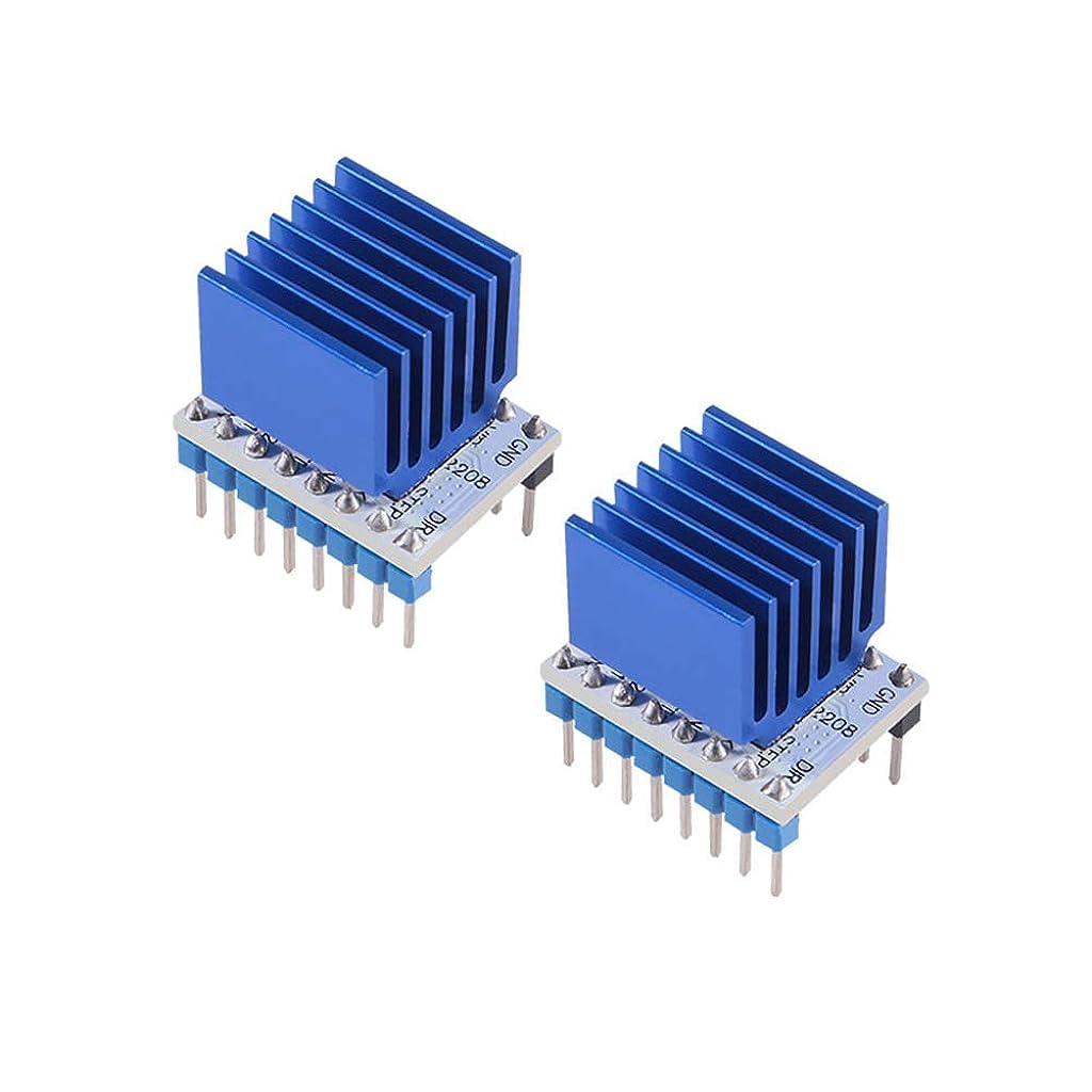 Serplex 2PCS TMC2208 V1.2 3D Printer Stepper Motor Driver, Upgrade TMC2208 Stepper Driver Module with Heat Sink Screwdriver for 3D Printer Controller Mother Boards Reprap MKS Prusa i3 Ender-3 Pro