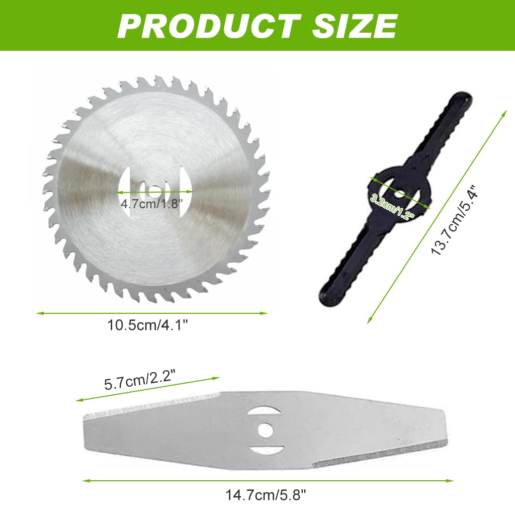 HASTHIP Grass Trimmer Blades Heads Replacements 15cm Dia Alloy Blades, 6 inches Round Blade, 5Pcs Plastic Blades