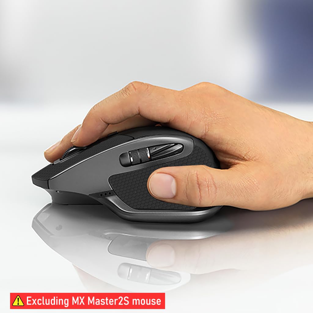 ZORBES Mouse Grip Tape for MX Master 2S Mouse Anti Slip, Non Fading Mouse Skin, Sweat Resistant, Easy to Use, Self Adhesive Design, Pre Cut