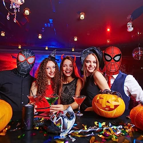 FANCYKU® 3D Spider Mask Spider Cosplay Costumes Superhero Lenses Superhero Costume Mask for Adult Kids Role Play Masks for Halloween Christmas Masquerade Cosplay Black X 3