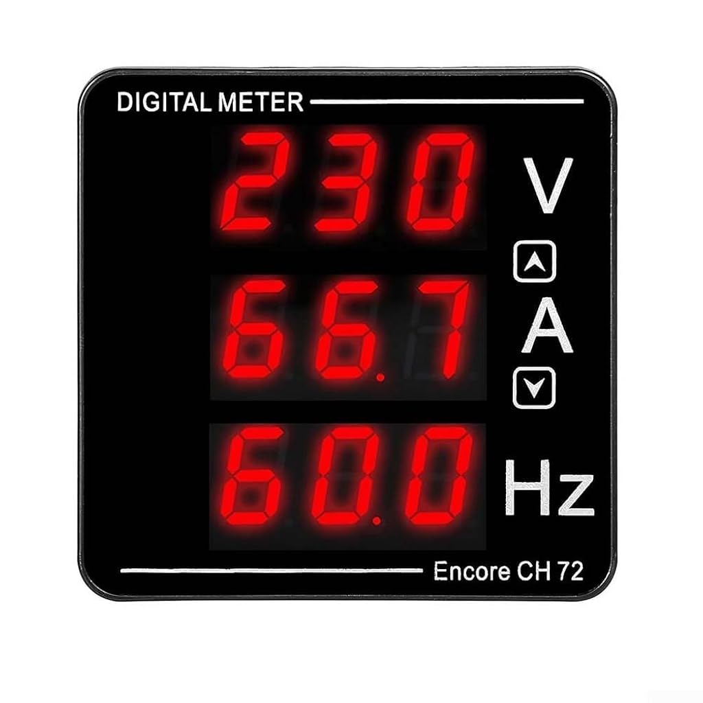 Serplex® Digital Multimeter 120A AC 50-500V LCD Display Digital Current Voltage Power Energy Multimeter Ammeter Voltmeter With Current Transformer 72 AC Voltage And Frequency Meter,Black
