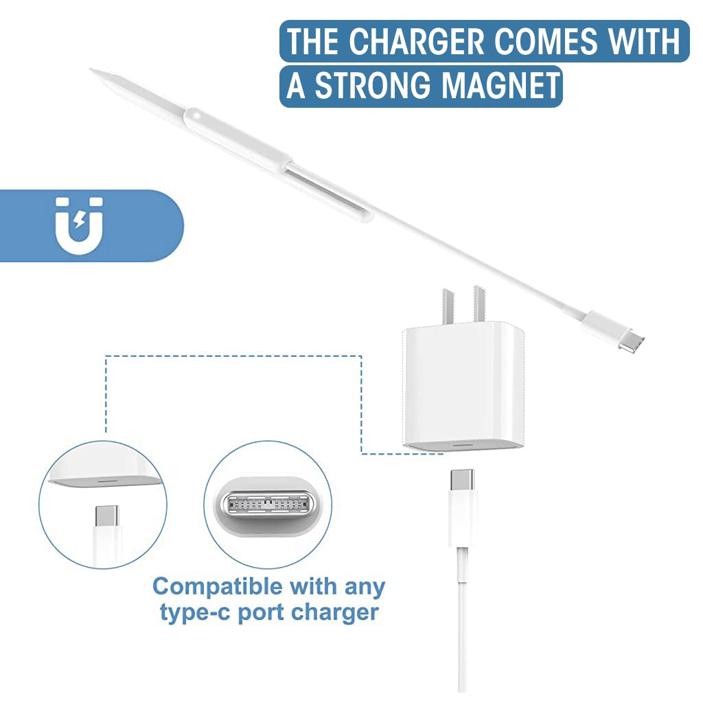 ZORBES Magnet Charger for Apple Pencil 2nd Generation, Type C Charging Magnet Charger for Apple Pencil 2nd Generation, Not Include Apple Pencil 2nd Generation