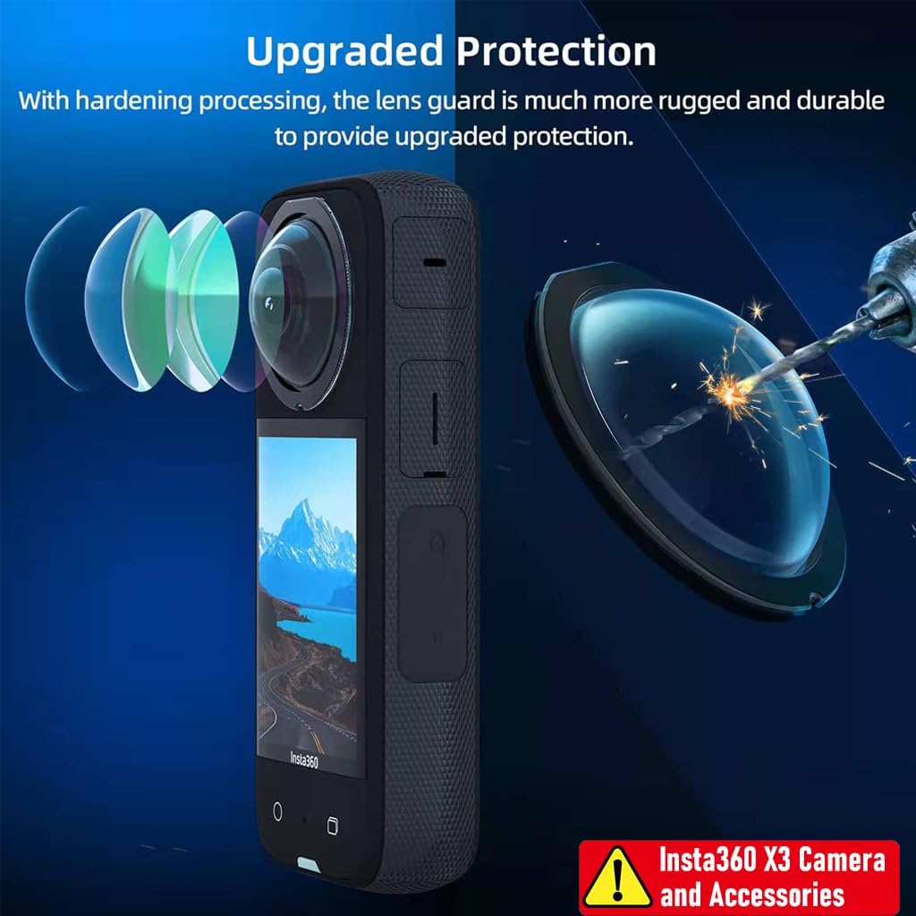 ZORBES 2Pcs HD Lens Cover for Insta360 One X3 Camera, Insta 360 One x3 Phone Lens Cap Camera Lens Protector, Dust Proof Anti-Scratch Protective Cover, Not Included Insta360 One X3 Sports Action Camera (B1)
