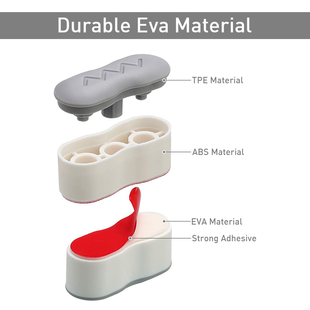 Serplex 4Pcs Toilet Seat Sanitary Bumpers Universal Toilet Seat Bumpers Replacement Strong Adhesive EVA Toilet Seat Sanitary Bumpers