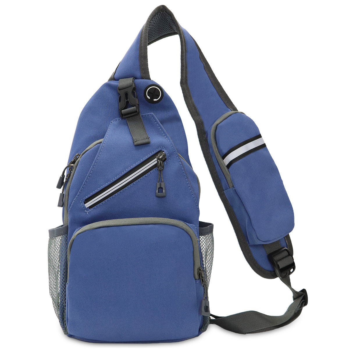 GUSTAVE Chest Bag for Men Fashion Outdoor Sling Bag Crossbody Chest Bag with Intergrated Zipper Phone Pouch Multi Pocket Travel Shoulder Bag Chest Bag for Work, Travel, Hiking