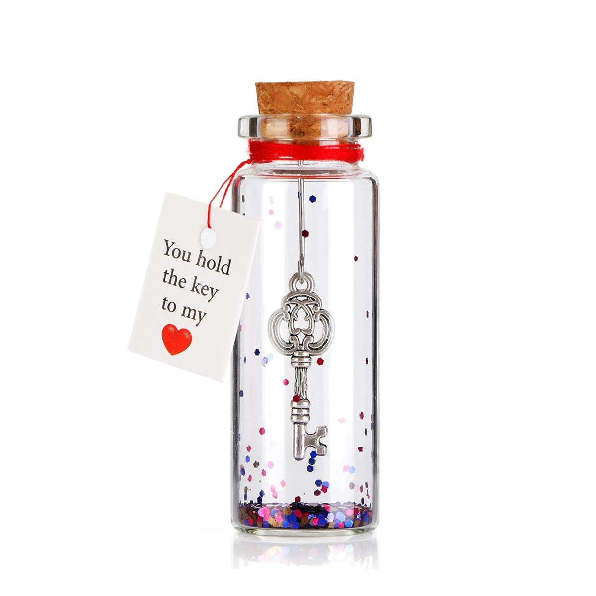 HASTHIP Mini Decorative Jar, Romantic Cork Stopper Drift Bottle, Romantic Gift for Girlfriend & Boyfriend, Wife, Gifts From Husband, Valentine's Day Gifts for Women Cute Anniversary Wedding Gifts