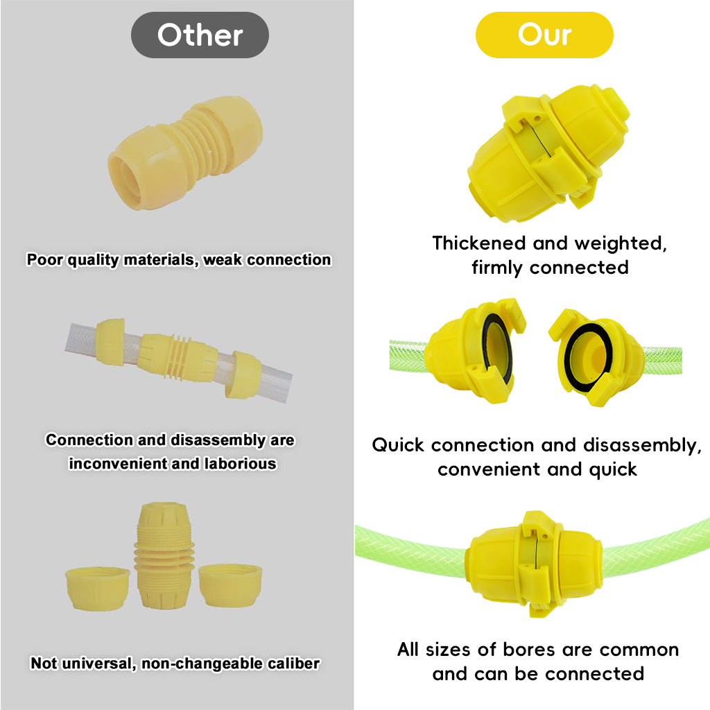 HASTHIP Garden Hose Connectors Universal 3/4 inch to 1/2 inch Garden Hose Adapter Pipe Adaptors Water Hose Junction Adaptor, Pack of 2