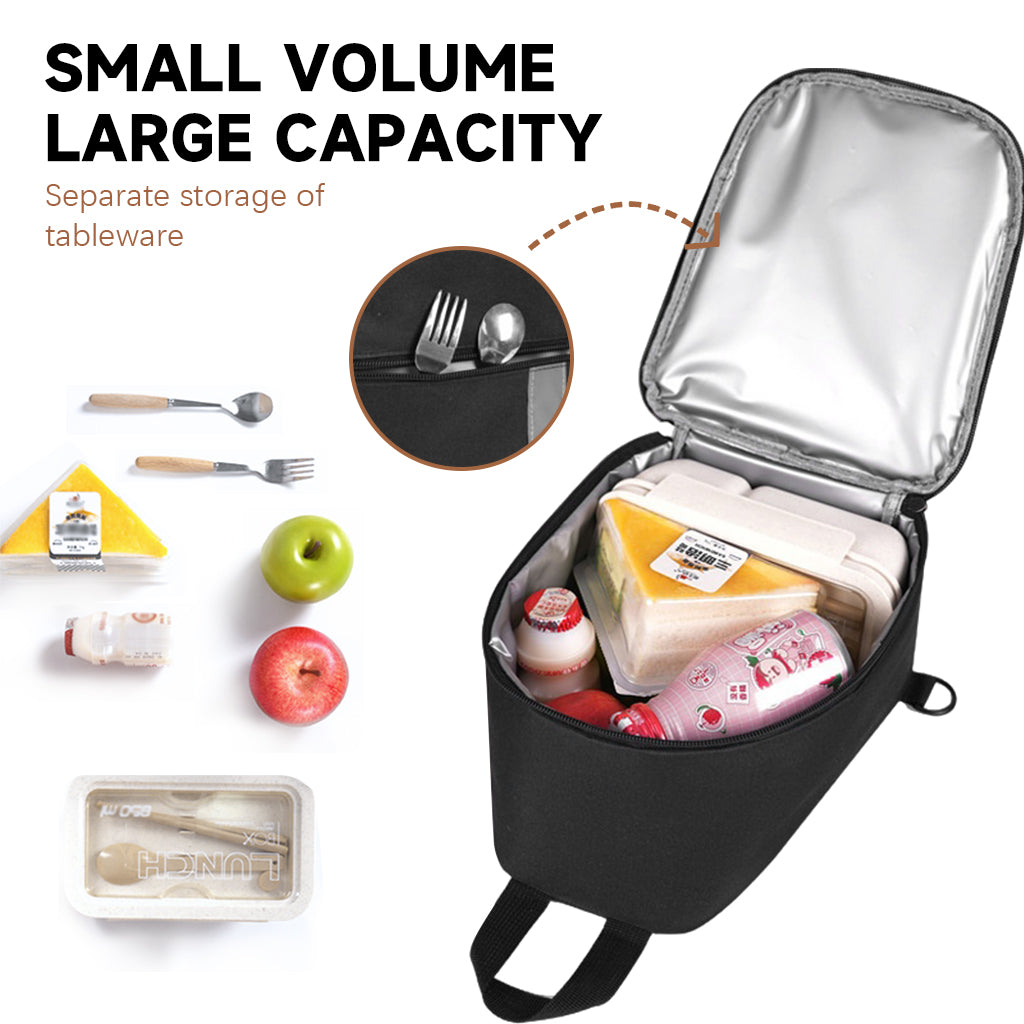 HASTHIP Lunch Box Bag Insulated Lunch Bag Zipper Cooler Bag with Handle & Adjustable Single Shoulder Strap Fashion Food Bag Lunch Tote Bag for Picnic, Camping, Travel, 8.26x5.3x9.25 inches