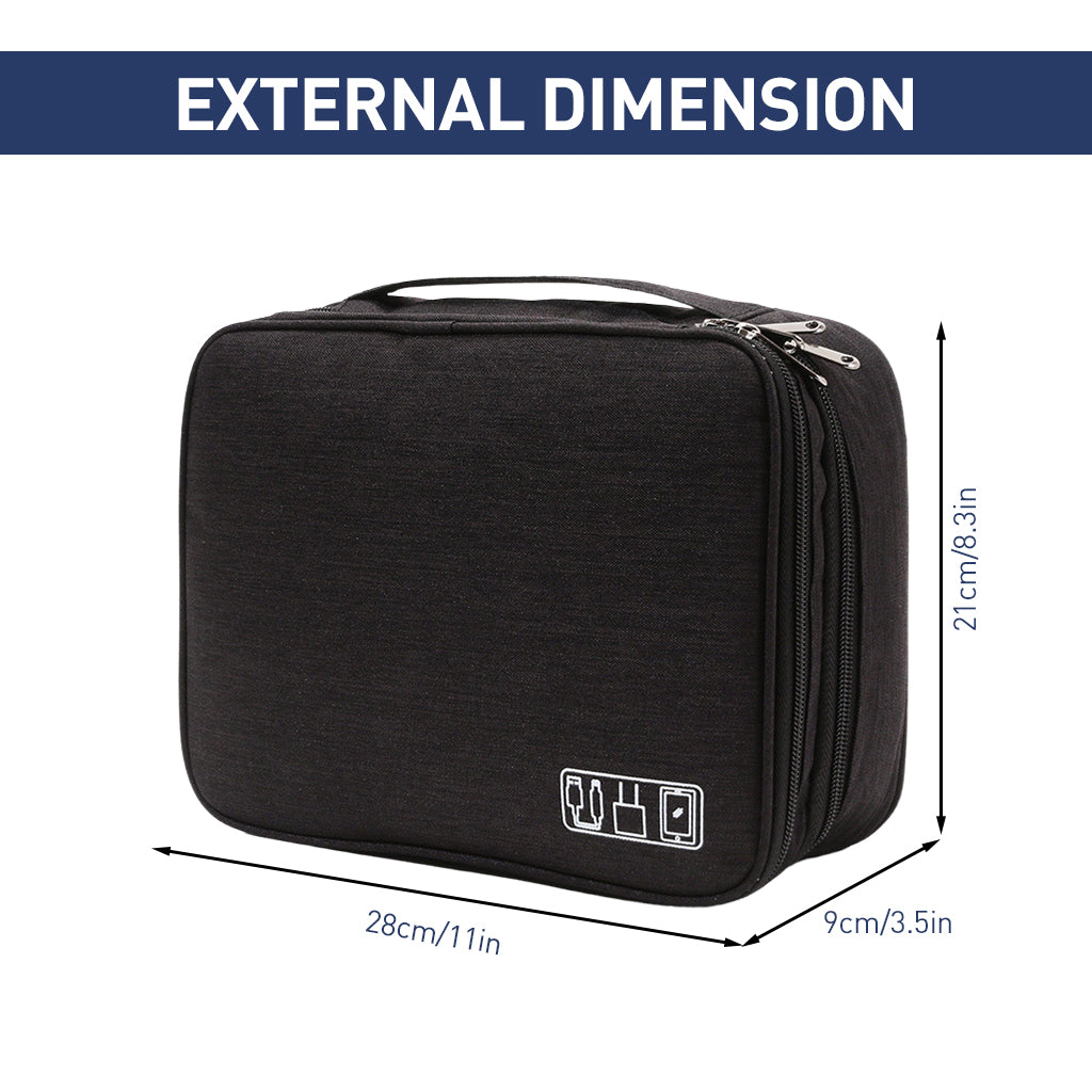Verilux Electronics Organizer Travel Case, Water Resistant Cable Organizer Bag for Travel Essential